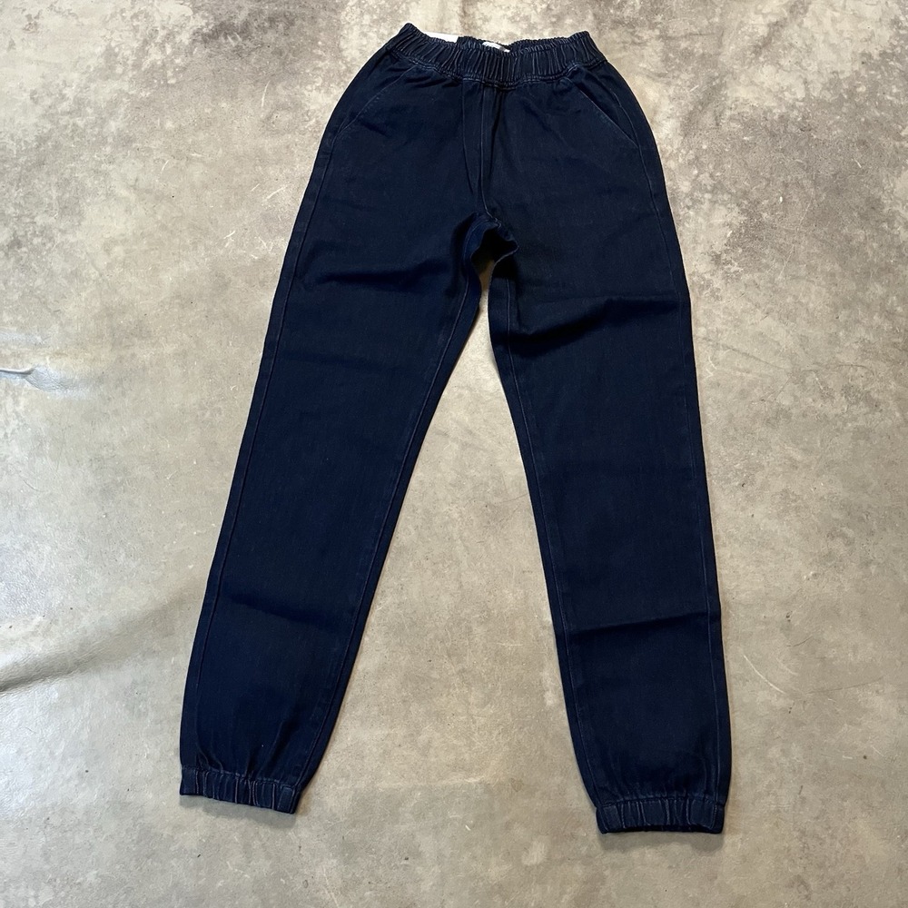 We Wore What Revolve Denim Jogger Womens SIze XS Indigo Raw Blue Jeans